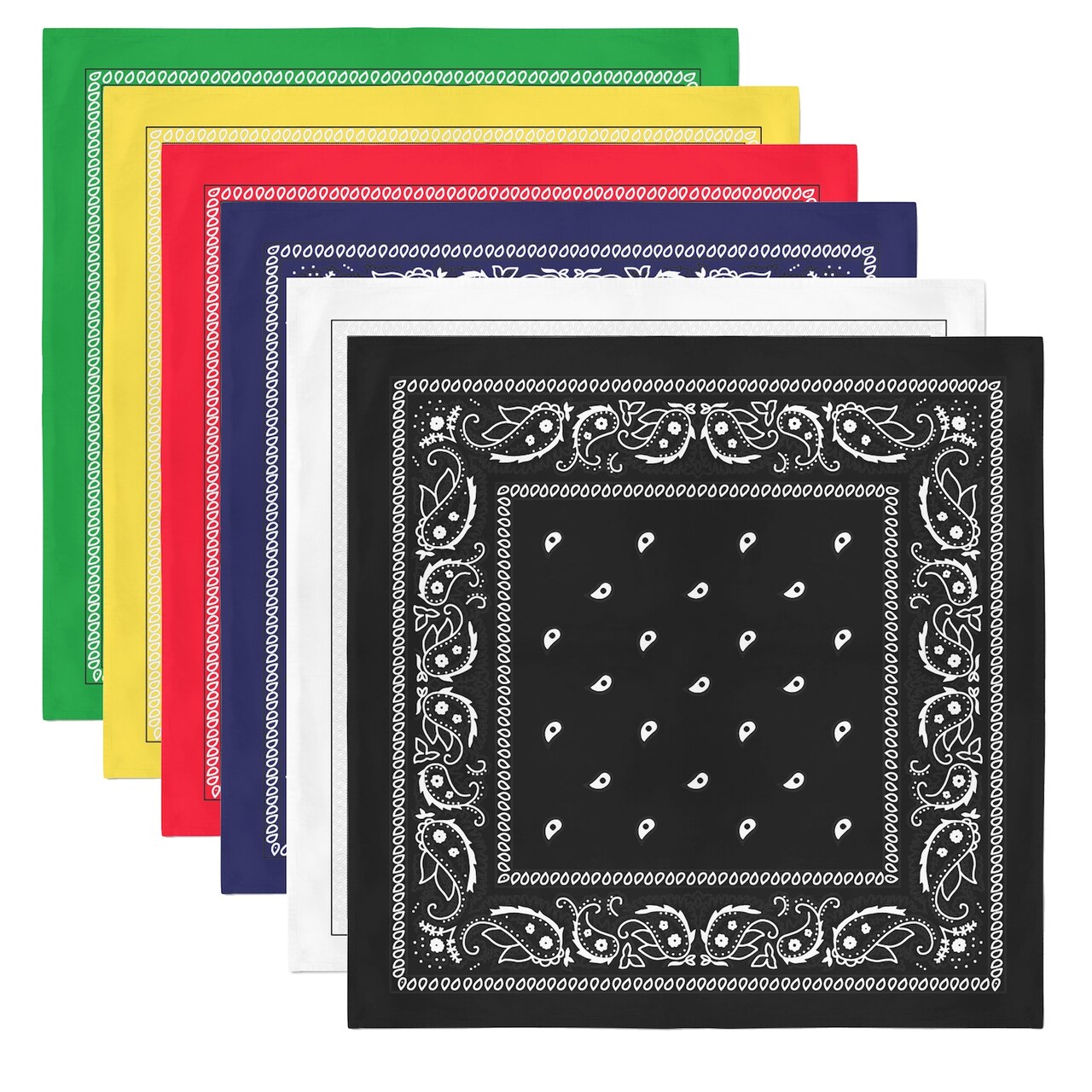Balec Bulk Wholesale 60 Pack Paisley Polyester Bandanas Unisex